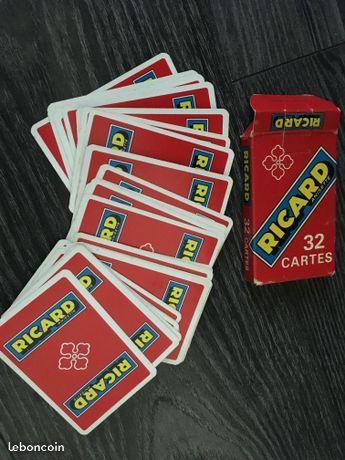 Jeu 32 cartes Ricard tbe vintage