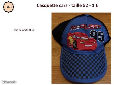 Casquette Cars taille 52