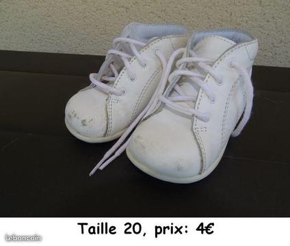 Chaussures cuir blanches 