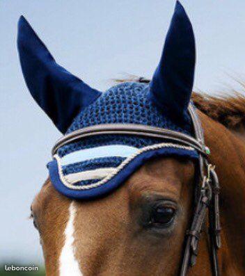 Bonnet Equitheme bleu marine Stripe cheval