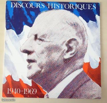 Vinyl 33t - discours historiques - charles de gaul