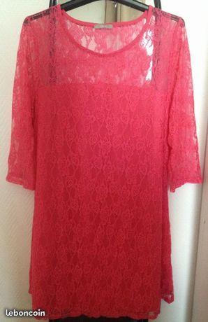 Robe 3Suisses Dentelle Rose neuve taille