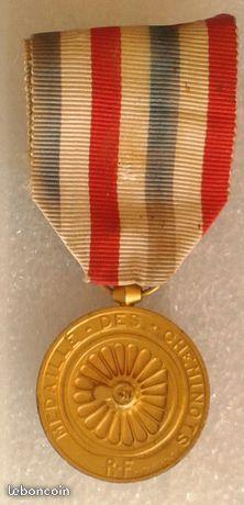 Militaria : Médaille civile : Cheminots