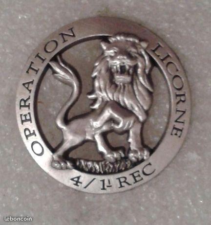 Insigne militaire : Légion : 4/1 REC Licorne