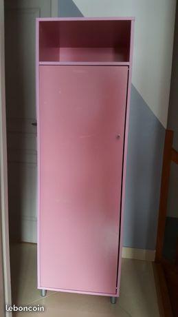 Armoire rose fille