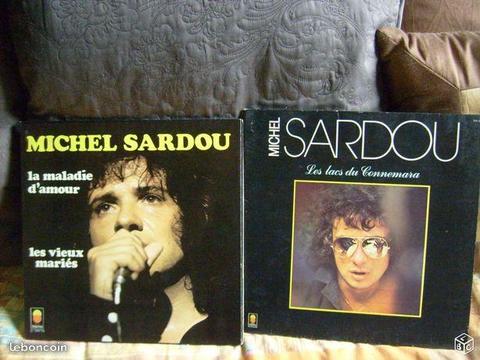 Michel sardou disque vinyle 33 tours(lot de 2)