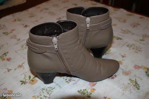 Bottines beiges femme 37 / PONTO