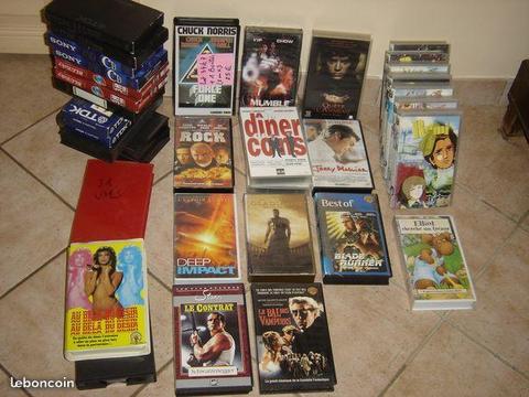 34 cassettes vidéo Vierge et Films