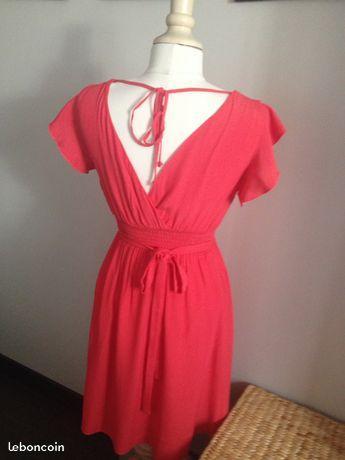 Robe NAF-NAF fraise/corail, Taille 36