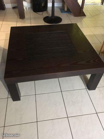 Grande table basse bois exotique