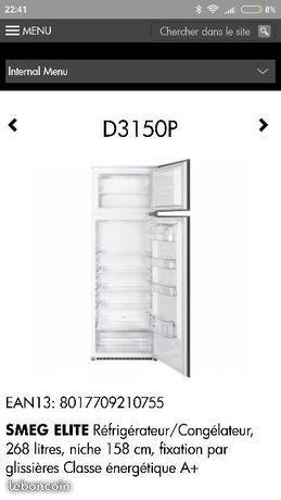 réfrigérateur congélateur encastrable smeg D3150P