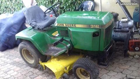 Mini tracteur + tondeuse john deere 318