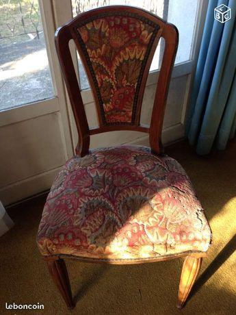 Urgent Belle chaise en velours ancienne
