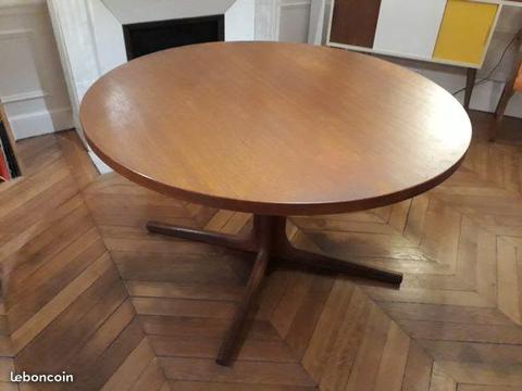 Table ronde en bois 120cm / 200cm