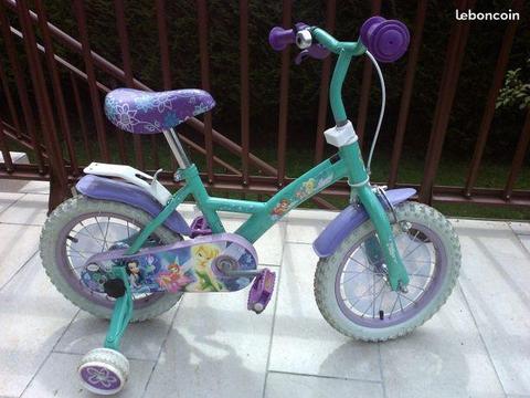 Vélo Fée Clochette enfant 14 pouces