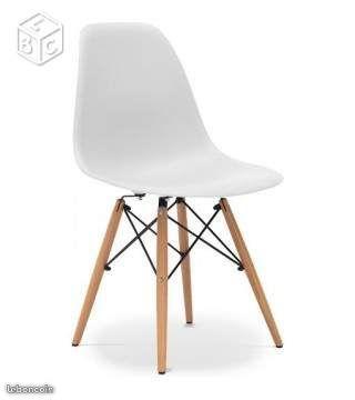 Lot de 4 chaises design Lund Blanc