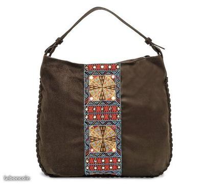 Sac/besace broderie ethnique NEUF