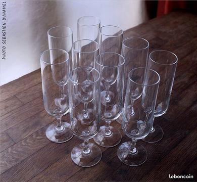 10 Verres à Champagne