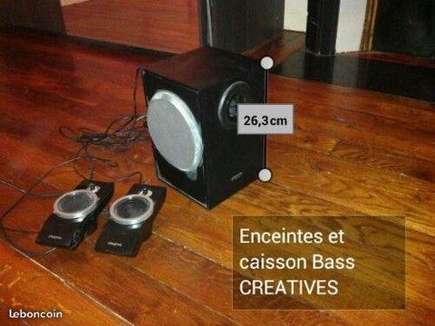 Enceintes et caissonBass CREATIVE #bertranddestock