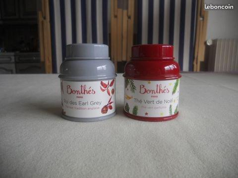Lot de deux petites boites de thé (vides)