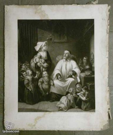 Saint Vincent de Paul gravé par Girard