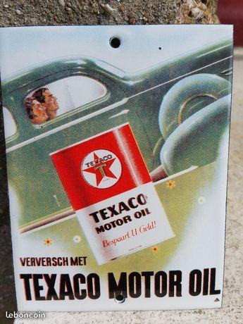 Plaque émaillée TEXACO Motor Oil Envoi Offert