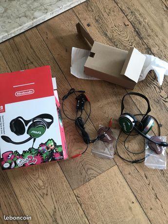 Casque Splatoon 2 sur switch état neuf