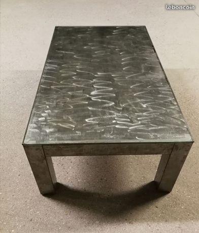 Table basse métal acier