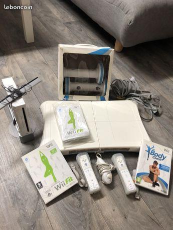 Console Wii + Wii Fit + haltères