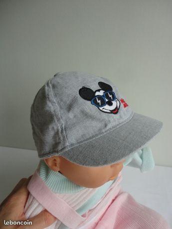 Casquette bébé grise Mickey 47 cm