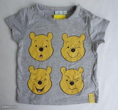 T-shirt MC gris Winnie Disney Baby 6 mois