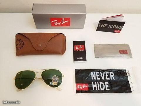 Ray ban aviator 3025 VERT OR Clôture Magasin