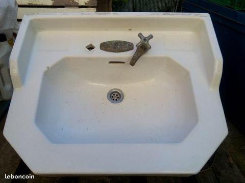 Lavabo salle de bains ancien années 30