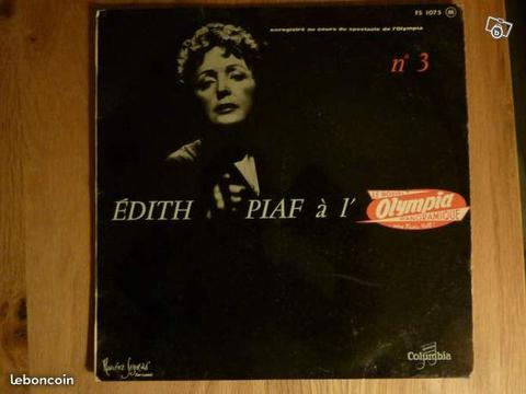Disque vinyle 33T d'Edith Piaf