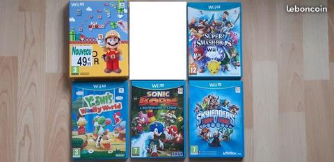 PARFAIT ETAT Lot 5 jeux Nintendo Wii U