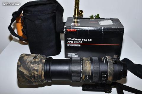 Télé objectif sigma 120-400 mm OS monture Canon
