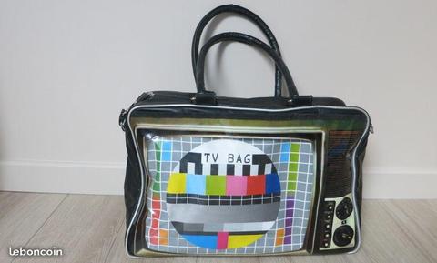 Sac de sport / voyage avec image TV vintage