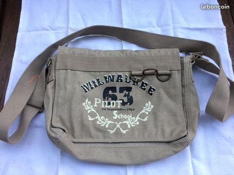 Sac besace beige