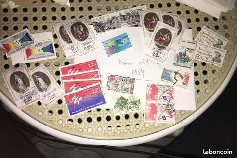 Lot de 24 timbres - France 1989