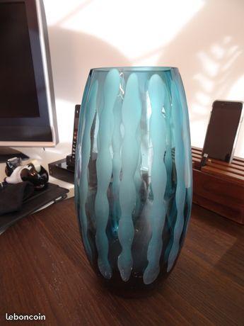 Vase a fleur - turquoise et violet