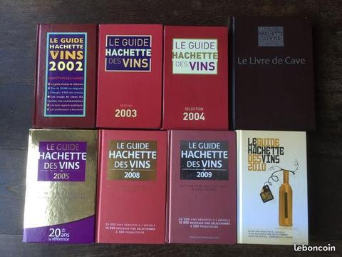 7 Guides Hachette des vins +1 Livre de cave