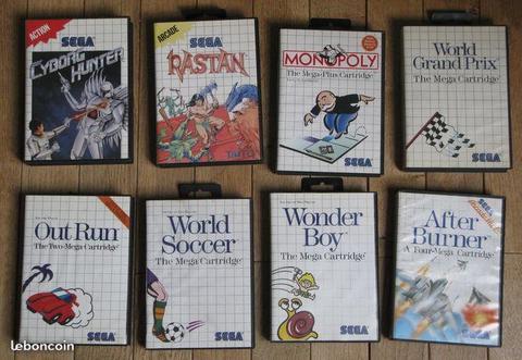 Lot de 8 jeux - Console Sega Master System/Power