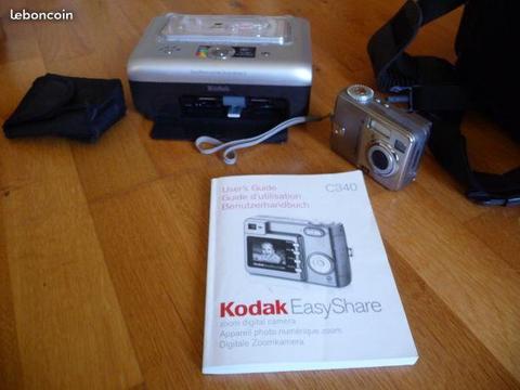 Kodak easyshare + station d'impression + sac