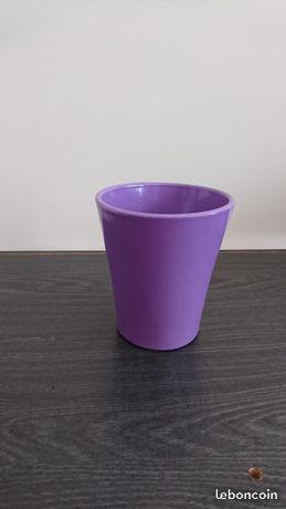 Cache-Pot Violet émaillé