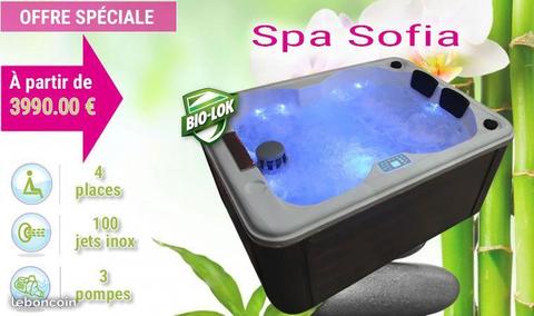 Spa 4 places 100 jets coque 100% USA