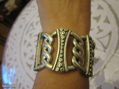 Bracelet métal argenté