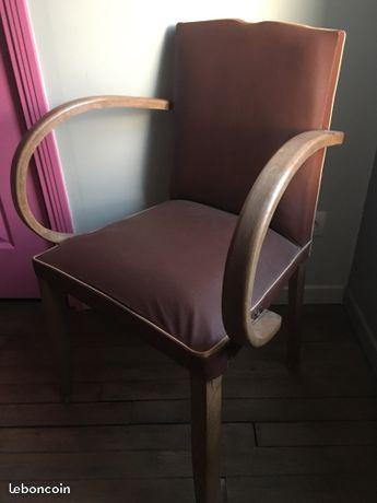 2 fauteuils marron vintage