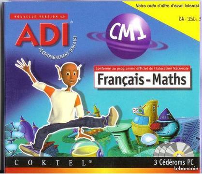 ADI CM1 ‘’Français-Maths’’, PC / MAC, 3 CDs