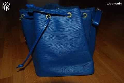 Sac Louis Vuitton Noé-cuir Epi - bleu