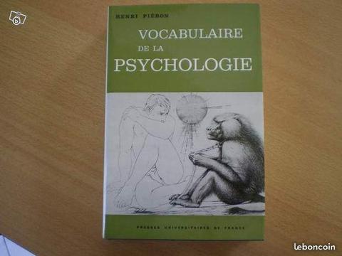 Vocabulaire de la psychologie d'Henri Piéron